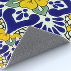 talavera mexican tile in yellow and blu Rug Gallery Image 4