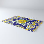 talavera mexican tile in yellow and blu Rug Gallery Image 3