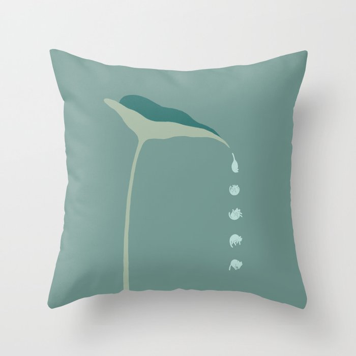 Cat and Plant 54 Throw Pillow Gallery Image 6