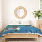 Loons in a Woodland Lake Duvet Cover Gallery Image 3