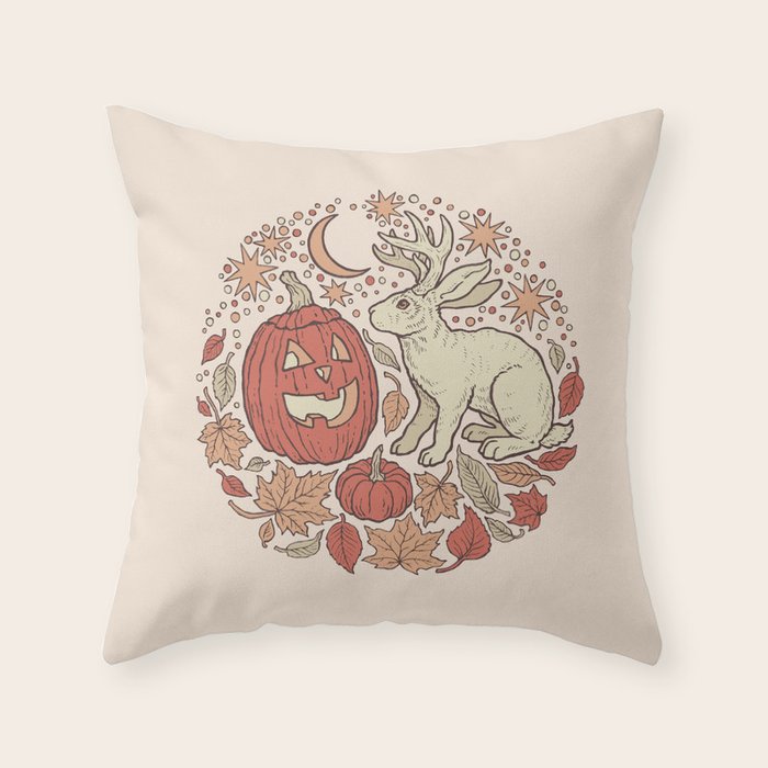 Halloween Friends | Autumn Palette Throw Pillow Gallery Image 6