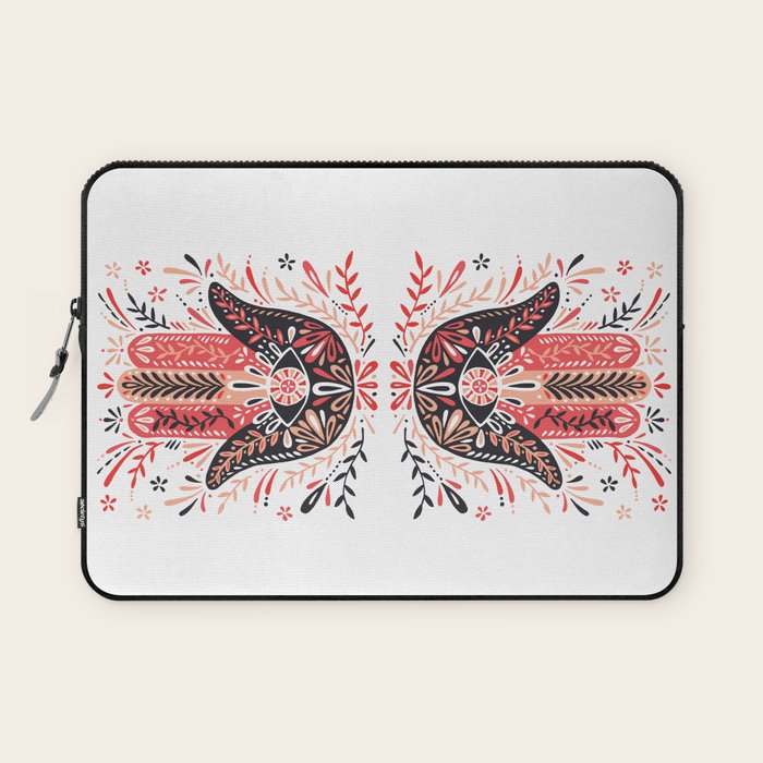 Hamsa Hand - Red & Black Palette Laptop Sleeve Gallery Image 1