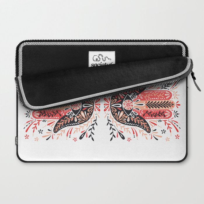 Hamsa Hand - Red & Black Palette Laptop Sleeve Gallery Image 2