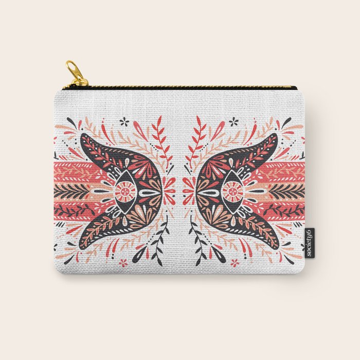 Hamsa Hand - Red & Black Palette Carry All Pouch Gallery Image 1