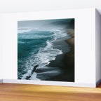 Misty Shoreline - Moody Ocean Photography Print Wall Mural Gallery Image 2