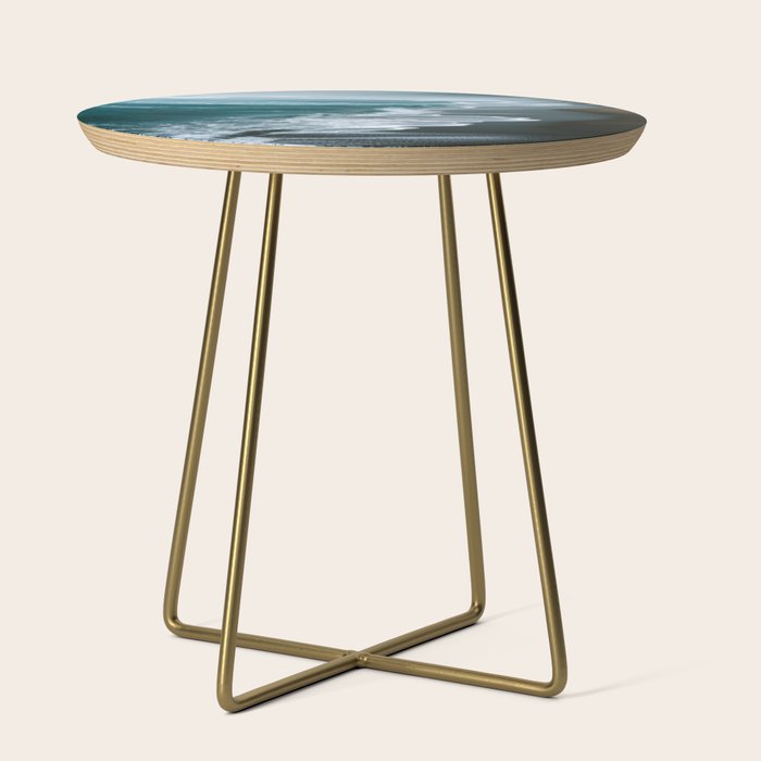 Misty Shoreline - Moody Ocean Photography Print Side Table Gallery Image 1
