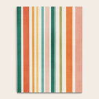 Colorful Stripes Green Orange Yellow White Artwork Notebook Gallery Image 4