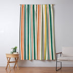 Colorful Stripes Green Orange Yellow White Artwork Window Curtain Gallery Image 5