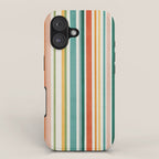 Colorful Stripes Green Orange Yellow White Artwork iPhone Case Gallery Image 1