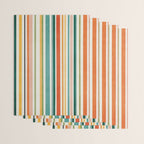 Colorful Stripes Green Orange Yellow White Artwork Wrapping Paper Gallery Image 3