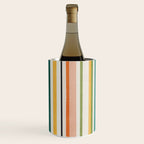 Colorful Stripes Green Orange Yellow White Artwork Wine Chiller Gallery Image 2
