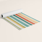 Colorful Stripes Green Orange Yellow White Artwork Yoga Mat Gallery Image 2