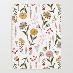 Spring Garden Flower Collection - White Poster Gallery Image 4