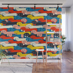 COLORED DOGS PATTERN 2 Wall Mural Gallery Image 1