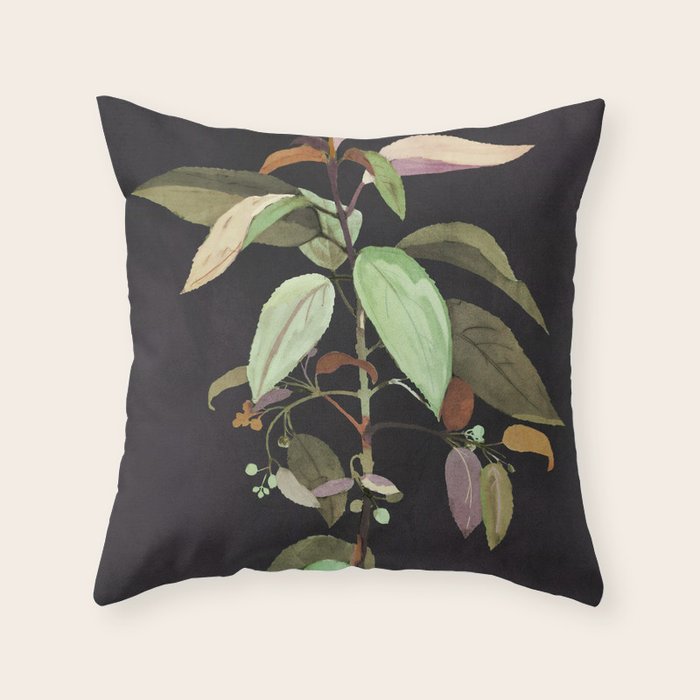 Night Plant Throw Pillow Gallery Image 6