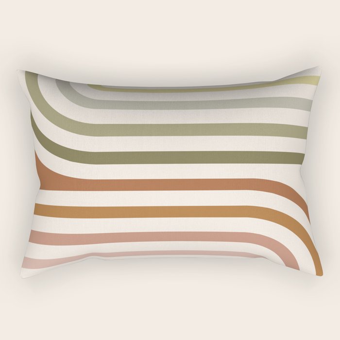 Bold Curvature Stripes I Rectangular Pillow Gallery Image 2