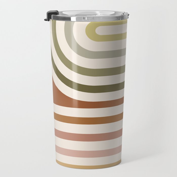 Bold Curvature Stripes I Travel Mug Gallery Image 3