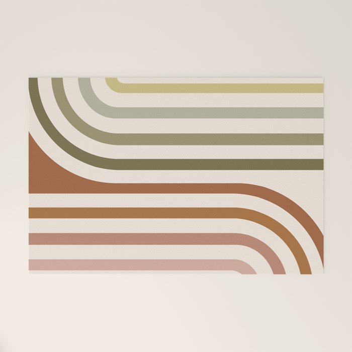 Bold Curvature Stripes I Welcome Mat Gallery Image 1