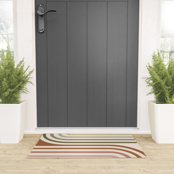 Bold Curvature Stripes I Welcome Mat Gallery Image 3