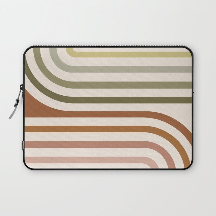 Bold Curvature Stripes I Laptop Sleeve Gallery Image 1