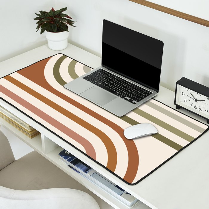 Bold Curvature Stripes I Desk Mat Gallery Image 2