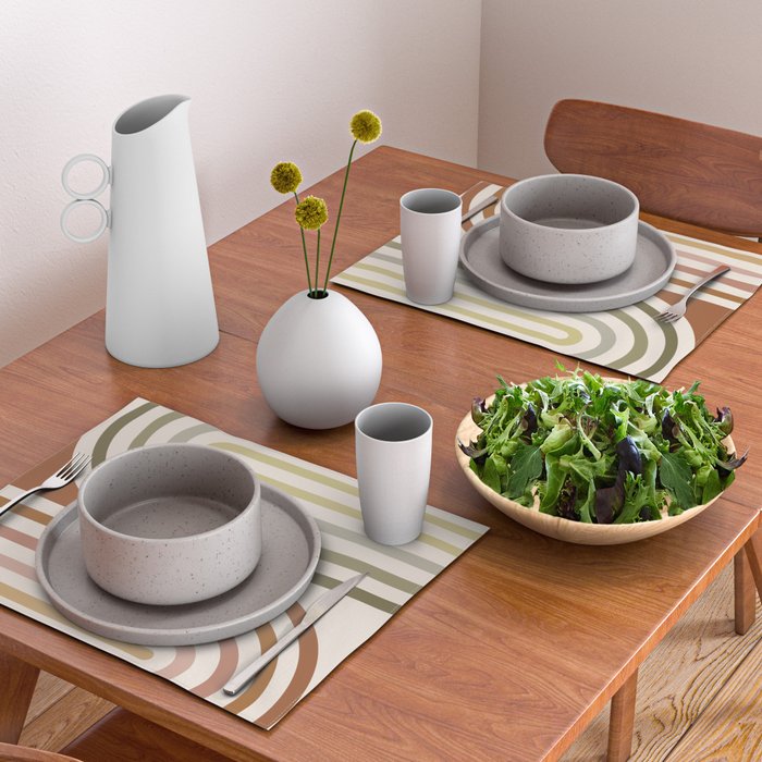 Bold Curvature Stripes I Placemat Gallery Image 2