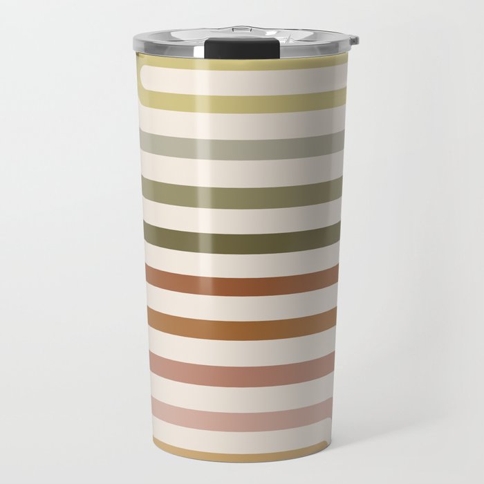 Bold Curvature Stripes I Travel Mug Gallery Image 1