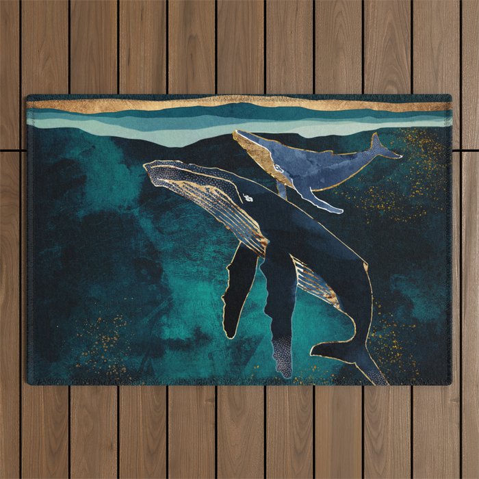 Moonlit Whales Outdoor Rug Gallery Image 1