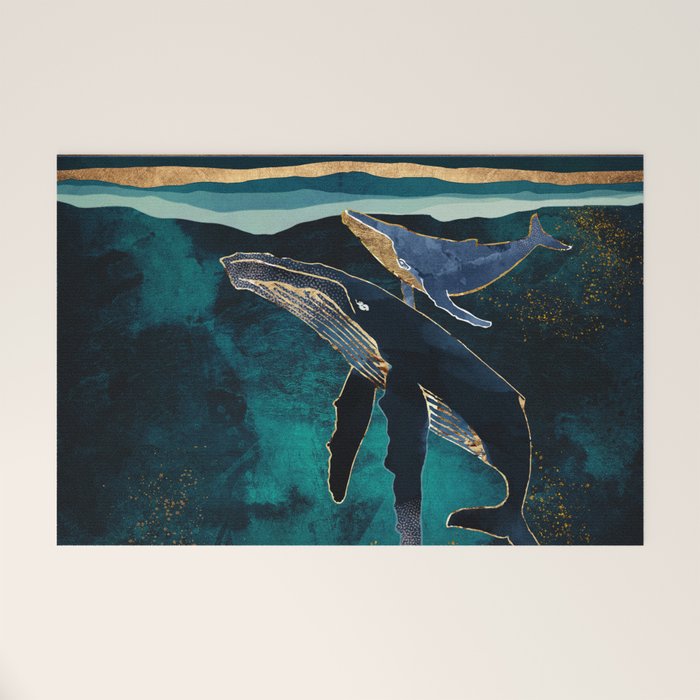 Moonlit Whales Welcome Mat Gallery Image 1