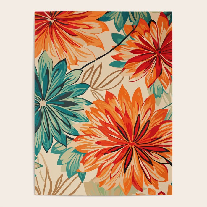 Floral Summer in Vibrant Blooms Poster Gallery Image 4