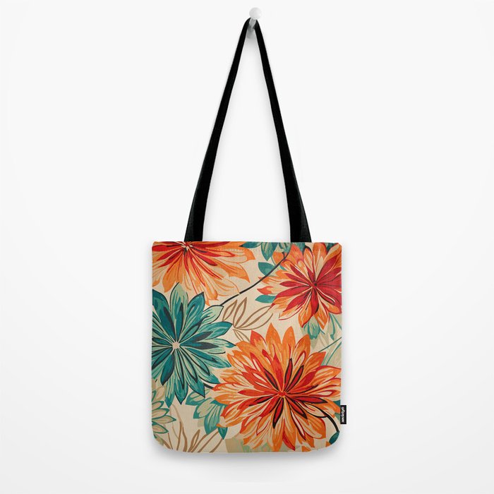 Floral Summer in Vibrant Blooms Tote Bag Gallery Image 2