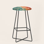 Floral Summer in Vibrant Blooms Stool Gallery Image 1