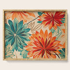 Floral Summer in Vibrant Blooms Serving Tray Gallery Image 1