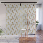 Gold Pineapple Pattern Wall Mural Gallery Image 1
