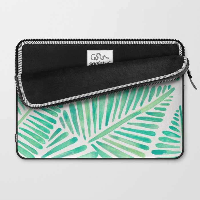 Tropical Banana Leaves - Mint Palette Laptop Sleeve Gallery Image 2