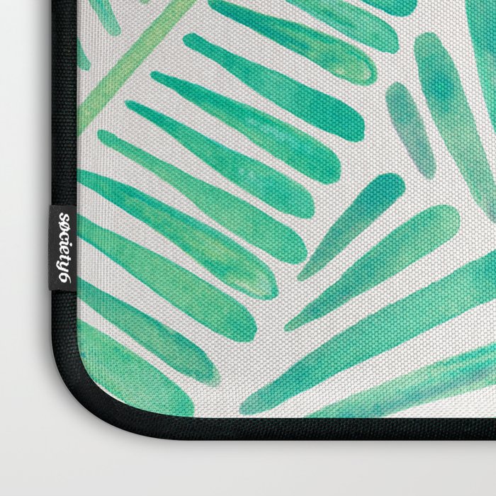 Tropical Banana Leaves - Mint Palette Laptop Sleeve Gallery Image 3