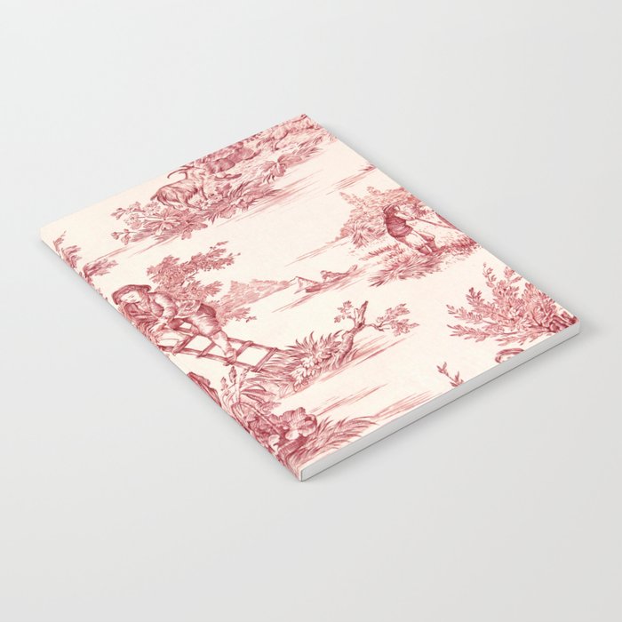 Red Toile de Jouy - 2 Notebook Gallery Image 1