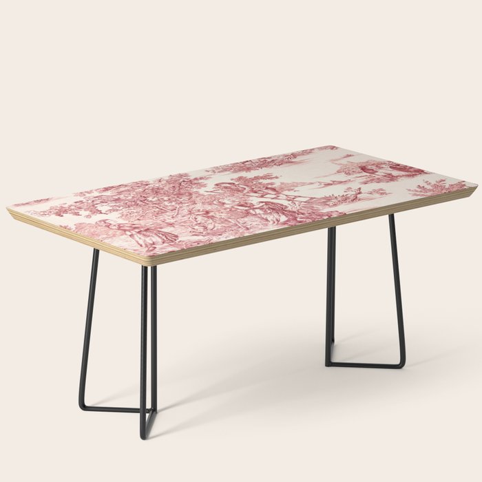 Red Toile de Jouy - 2 Coffee Table Gallery Image 1