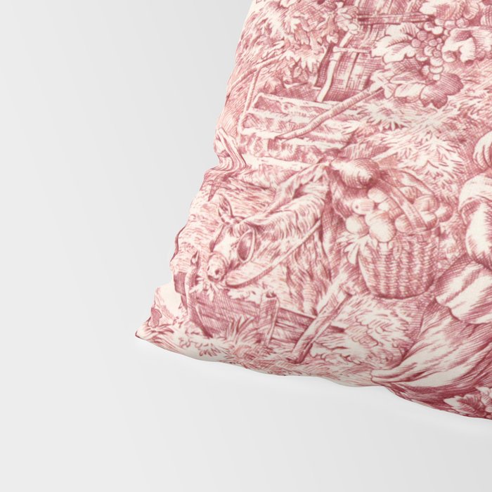 Red Toile de Jouy - 2 Pillow Sham Gallery Image 4