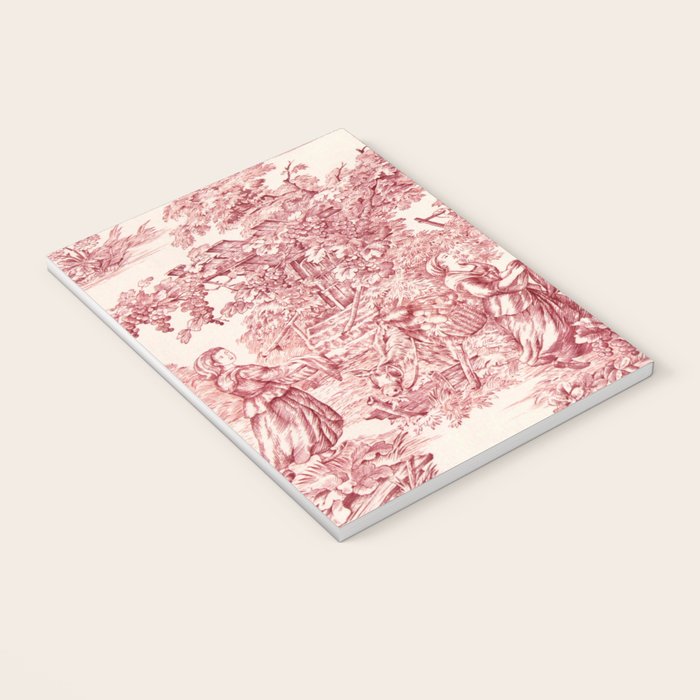 Red Toile de Jouy - 2 Notebook Gallery Image 3