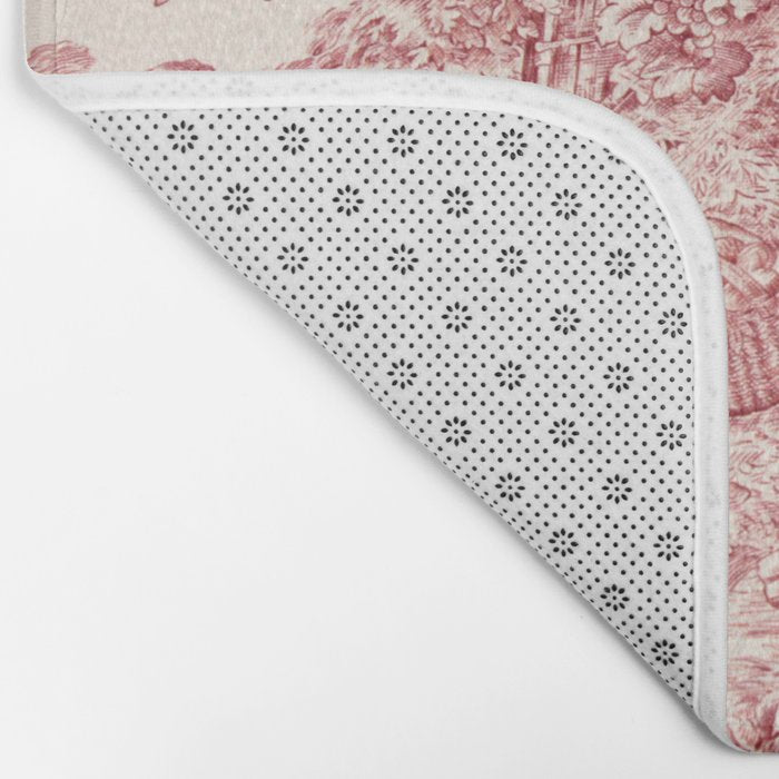Red Toile de Jouy - 2 Bath Mat Gallery Image 2