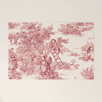 Red Toile de Jouy - 2 Welcome Mat Gallery Image 1