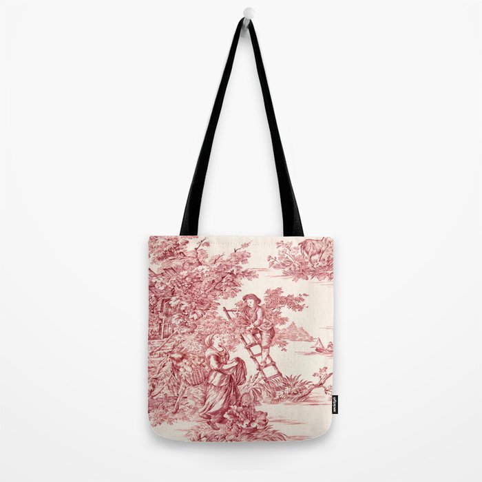 Red Toile de Jouy - 2 Tote Bag Gallery Image 2