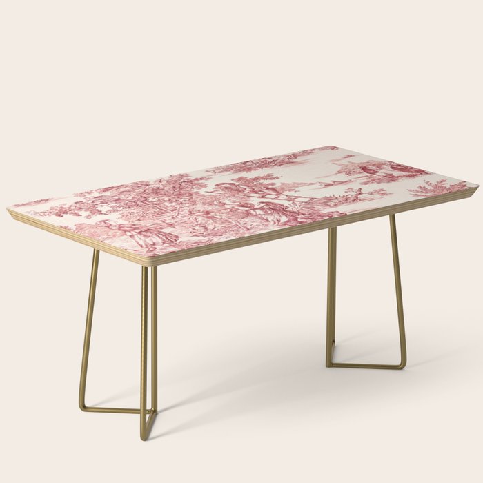 Red Toile de Jouy - 2 Coffee Table Gallery Image 2