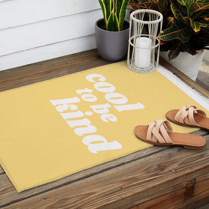 cool to be kind Outdoor Rug Gallery Image 2