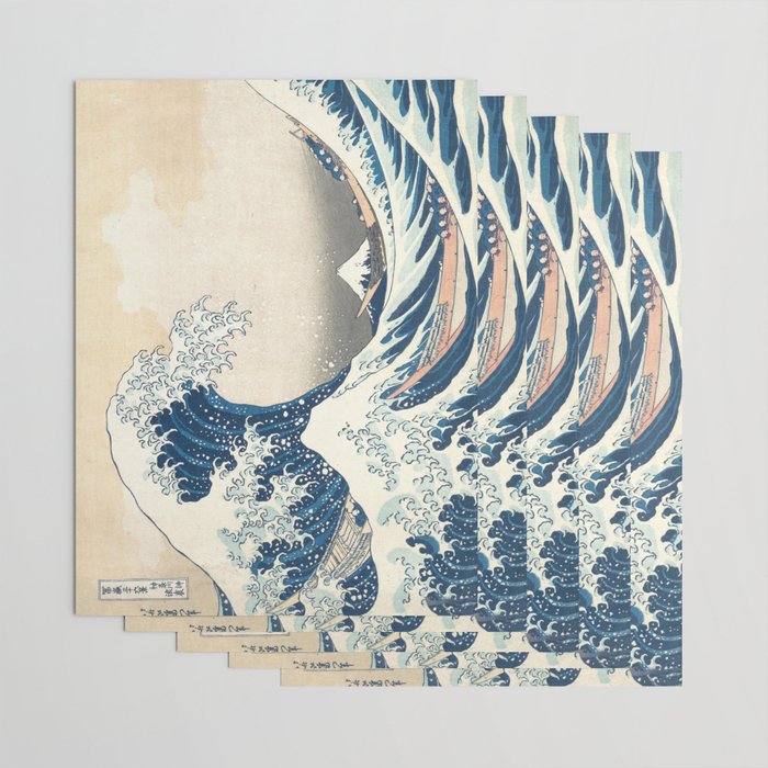 The Great Wave Off Kanagawa by Katsushika Hokusai Thirty Six Views of Mount Fuji - The Great Wave Wrapping Paper Gallery Image 3