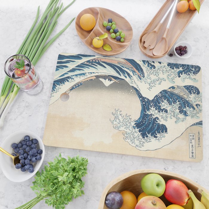 The Great Wave Off Kanagawa by Katsushika Hokusai Thirty Six Views of Mount Fuji - The Great Wave Cutting Board Gallery Image 2