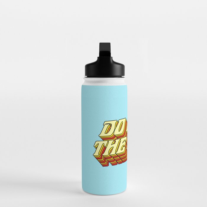 Do It For The Plot, Typography Quote American Slang Colorful Letters, Gen X 3D Writing Phrase Sayings Millennial  Water Bottle Gallery Image 3