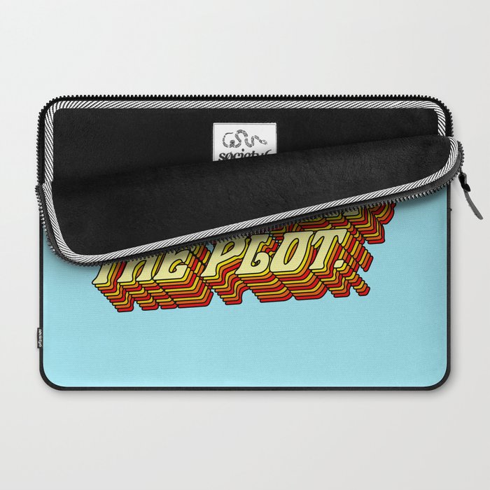 Do It For The Plot, Typography Quote American Slang Colorful Letters, Gen X 3D Writing Phrase Sayings Millennial  Laptop Sleeve Gallery Image 2