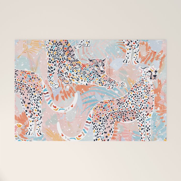Colorful Wild Cats Welcome Mat Gallery Image 1